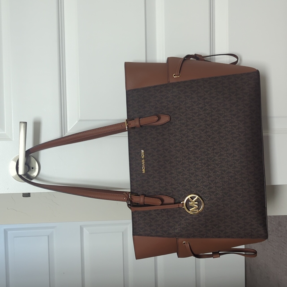 Michael Kors Brown and Tan Signature Tote